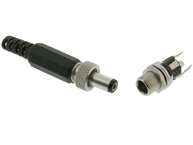 5.5/2.1mm Coaxial Power Plug and Socket Pair, Locking